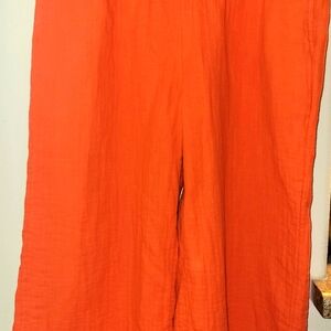 Old Navy wide leg summer pants in orange size L